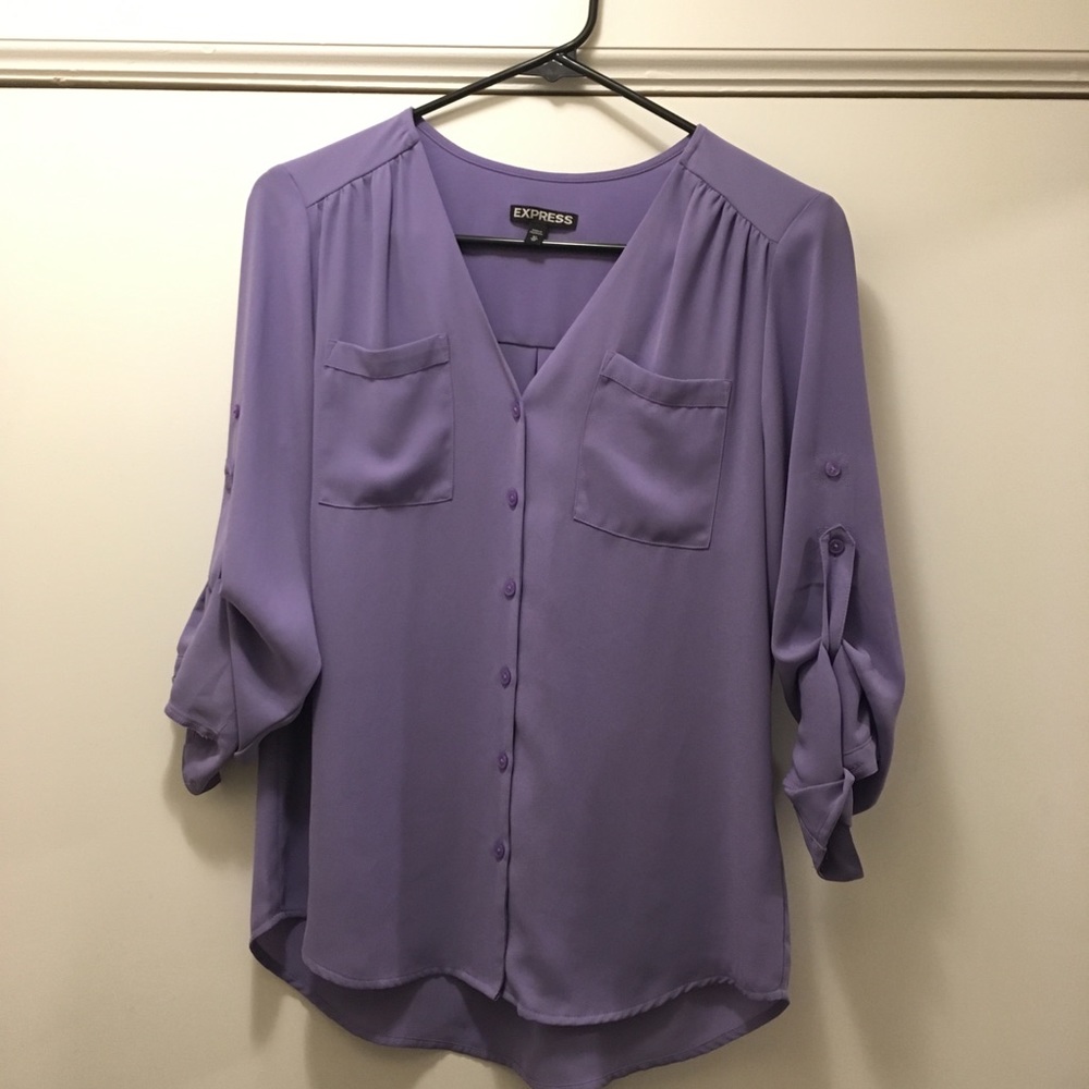 Express lavender blouse size XS